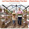 imageVEVOR Polycarbonate Greenhouse 8 x 14 Ft Outdoor Greenhouse with 2 Vent Windows Pavilion Styled Greenhouse with Hinged Door Aluminum Large Walkin Greenhouse Kit for Outside Garden Backyard810 Ft