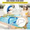 imageVEVOR Pool Rail 55x32 Pool Railing 304 Stainless Steel 250LBS Load Capacity Silver Rustproof Pool Handrail Humanized Swimming Pool Handrail with Blue Grip Cover ampamp M8 Drill Bit ampamp SelfTaping Screws30x22 Inch