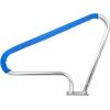 imageVEVOR Pool Rail 55x32 Pool Railing 304 Stainless Steel 250LBS Load Capacity Silver Rustproof Pool Handrail Humanized Swimming Pool Handrail with Blue Grip Cover ampamp M8 Drill Bit ampamp SelfTaping Screws48x36 Inch