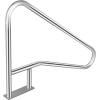 imageVEVOR Pool Rail 55x32 Pool Railing 304 Stainless Steel 250LBS Load Capacity Silver Rustproof Pool Handrail Humanized Swimming Pool Handrail with Blue Grip Cover ampamp M8 Drill Bit ampamp SelfTaping Screws55 x 32 Inch