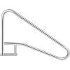 imageVEVOR Pool Rail 55x32 Pool Railing 304 Stainless Steel 250LBS Load Capacity Silver Rustproof Pool Handrail Humanized Swimming Pool Handrail with Blue Grip Cover ampamp M8 Drill Bit ampamp SelfTaping Screws54x36 Inch