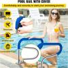 imageVEVOR Pool Rail 55x32 Pool Railing 304 Stainless Steel 250LBS Load Capacity Silver Rustproof Pool Handrail Humanized Swimming Pool Handrail with Blue Grip Cover ampamp M8 Drill Bit ampamp SelfTaping Screws32x225 Inch