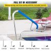 imageVEVOR Pool Rail 55x32 Pool Railing 304 Stainless Steel 250LBS Load Capacity Silver Rustproof Pool Handrail Humanized Swimming Pool Handrail with Blue Grip Cover ampamp M8 Drill Bit ampamp SelfTaping Screws48x36 Inch