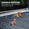 imageVEVOR Pool Safety Cover Fits 16x32ft Rectangular Inground Winter Swimming Pools with 4x8ft Center End Step Triple Stitched High Strength Mesh PP Great Rain Permeability Installation HardwareCharcoal