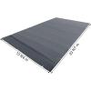 imageVEVOR Pool Safety Cover Fits 16x32ft Rectangular Inground Winter Swimming Pools with 4x8ft Center End Step Triple Stitched High Strength Mesh PP Great Rain Permeability Installation HardwareCharcoal