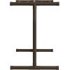 imageVEVOR Pool Towel Rack 5 Bar Brown Freestanding Outdoor PVC TShape Poolside Storage Organizer Include 8 Towel Clips Mesh Bag Hook Also Stores Floats and Paddles for Beach Swimming Pool HomeBrown