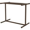 imageVEVOR Pool Towel Rack 5 Bar Brown Freestanding Outdoor PVC TShape Poolside Storage Organizer Include 8 Towel Clips Mesh Bag Hook Also Stores Floats and Paddles for Beach Swimming Pool HomeBrown
