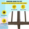 imageVEVOR Pool Towel Rack 5 Bar Brown Freestanding Outdoor PVC TShape Poolside Storage Organizer Include 8 Towel Clips Mesh Bag Hook Also Stores Floats and Paddles for Beach Swimming Pool HomeBrown