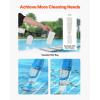 imageVEVOR Pool Vacuum 26 GPM Handheld Cordless Hot Tub Vacuum with Extension Pole for Deep Cleaning ampamp Strong Suction Rechargeable Pool Cleaner Running up to 1Hour for Above GroundInground Pool Spas40W