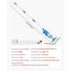 imageVEVOR Pool Vacuum 26 GPM Handheld Cordless Hot Tub Vacuum with Extension Pole for Deep Cleaning ampamp Strong Suction Rechargeable Pool Cleaner Running up to 1Hour for Above GroundInground Pool Spas40W
