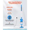imageVEVOR Pool Vacuum 26 GPM Handheld Cordless Hot Tub Vacuum with Extension Pole for Deep Cleaning ampamp Strong Suction Rechargeable Pool Cleaner Running up to 1Hour for Above GroundInground Pool Spas40W