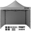 imageVEVOR Pop up Canopy with Removable Sidewalls Enclosed Canopy Tent for Outdoor Events White 10  20ftGray