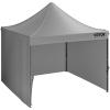 imageVEVOR Pop up Canopy with Removable Sidewalls Enclosed Canopy Tent for Outdoor Events White 10  20ftGray