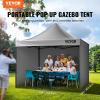 imageVEVOR Pop up Canopy with Removable Sidewalls Enclosed Canopy Tent for Outdoor Events White 10  20ftGray