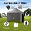 imageVEVOR Pop up Canopy with Removable Sidewalls Enclosed Canopy Tent for Outdoor Events White 10  20ftGray