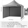 imageVEVOR Pop up Canopy with Removable Sidewalls Enclosed Canopy Tent for Outdoor Events White 10  20ftGray