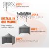 imageVEVOR Pop up Canopy with Removable Sidewalls Enclosed Canopy Tent for Outdoor Events White 10  20ftGray