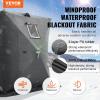 imageVEVOR PopUp Ice Fishing Tent  Portable HubStyle Shelter with Insulated ampamp NonInsulated Options Multiple Sizes for 1 to 8 Persons Waterproof Oxford Fabric Includes Anchors Ropes ampamp Carry BagBlack 34 Person Noninsulated Ice Fishing Tent