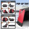 imageVEVOR PopUp Ice Fishing Tent  Portable HubStyle Shelter with Insulated ampamp NonInsulated Options Multiple Sizes for 1 to 8 Persons Waterproof Oxford Fabric Includes Anchors Ropes ampamp Carry BagRed 46 Person Insulated Ice Fishing Tent