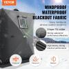 imageVEVOR PopUp Ice Fishing Tent  Portable HubStyle Shelter with Insulated ampamp NonInsulated Options Multiple Sizes for 1 to 8 Persons Waterproof Oxford Fabric Includes Anchors Ropes ampamp Carry BagBlack 12 Person Noninsulated Ice Fishing Tent