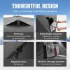 imageVEVOR PopUp Ice Fishing Tent  Portable HubStyle Shelter with Insulated ampamp NonInsulated Options Multiple Sizes for 1 to 8 Persons Waterproof Oxford Fabric Includes Anchors Ropes ampamp Carry BagBlack 34 Person Noninsulated Ice Fishing Tent