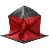 imageVEVOR PopUp Ice Fishing Tent  Portable HubStyle Shelter with Insulated ampamp NonInsulated Options Multiple Sizes for 1 to 8 Persons Waterproof Oxford Fabric Includes Anchors Ropes ampamp Carry BagRed 34 Person Insulated Ice Fishing Tent