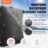 imageVEVOR PopUp Ice Fishing Tent  Portable HubStyle Shelter with Insulated ampamp NonInsulated Options Multiple Sizes for 1 to 8 Persons Waterproof Oxford Fabric Includes Anchors Ropes ampamp Carry BagBlack 34 Person Noninsulated Ice Fishing Tent