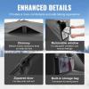 imageVEVOR PopUp Ice Fishing Tent  Portable HubStyle Shelter with Insulated ampamp NonInsulated Options Multiple Sizes for 1 to 8 Persons Waterproof Oxford Fabric Includes Anchors Ropes ampamp Carry BagBlack 68 Person Noninsulated Ice Fishing Tent