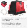 imageVEVOR PopUp Ice Fishing Tent  Portable HubStyle Shelter with Insulated ampamp NonInsulated Options Multiple Sizes for 1 to 8 Persons Waterproof Oxford Fabric Includes Anchors Ropes ampamp Carry BagRed 46 Person Insulated Ice Fishing Tent
