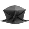 imageVEVOR PopUp Ice Fishing Tent  Portable HubStyle Shelter with Insulated ampamp NonInsulated Options Multiple Sizes for 1 to 8 Persons Waterproof Oxford Fabric Includes Anchors Ropes ampamp Carry BagBlack 12 Person Noninsulated Ice Fishing Tent