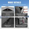 imageVEVOR PopUp Ice Fishing Tent  Portable HubStyle Shelter with Insulated ampamp NonInsulated Options Multiple Sizes for 1 to 8 Persons Waterproof Oxford Fabric Includes Anchors Ropes ampamp Carry BagBlack 34 Person Noninsulated Ice Fishing Tent