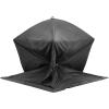 imageVEVOR PopUp Ice Fishing Tent  Portable HubStyle Shelter with Insulated ampamp NonInsulated Options Multiple Sizes for 1 to 8 Persons Waterproof Oxford Fabric Includes Anchors Ropes ampamp Carry BagBlack 34 Person Noninsulated Ice Fishing Tent