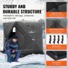 imageVEVOR PopUp Ice Fishing Tent  Portable HubStyle Shelter with Insulated ampamp NonInsulated Options Multiple Sizes for 1 to 8 Persons Waterproof Oxford Fabric Includes Anchors Ropes ampamp Carry BagBlack 12 Person Noninsulated Ice Fishing Tent