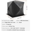 imageVEVOR PopUp Ice Fishing Tent  Portable HubStyle Shelter with Insulated ampamp NonInsulated Options Multiple Sizes for 1 to 8 Persons Waterproof Oxford Fabric Includes Anchors Ropes ampamp Carry BagBlack 34 Person Noninsulated Ice Fishing Tent