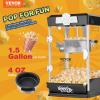 imageVEVOR Popcorn Maker 480W Popcorn Popper Machine 4 Oz Kettle Makes 15 Gallon per Batch Tabletop Popcorn Maker Includes 3 Scoops Movie Theater Style RedBlack