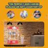 imageVEVOR Popcorn Maker 480W Popcorn Popper Machine 4 Oz Kettle Makes 15 Gallon per Batch Tabletop Popcorn Maker Includes 3 Scoops Movie Theater Style RedRed