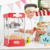 imageVEVOR Popcorn Maker 480W Popcorn Popper Machine 4 Oz Kettle Makes 15 Gallon per Batch Tabletop Popcorn Maker Includes 3 Scoops Movie Theater Style RedRed