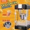 imageVEVOR Popcorn Maker 480W Popcorn Popper Machine 4 Oz Kettle Makes 15 Gallon per Batch Tabletop Popcorn Maker Includes 3 Scoops Movie Theater Style RedBlack