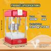 imageVEVOR Popcorn Maker 480W Popcorn Popper Machine 4 Oz Kettle Makes 15 Gallon per Batch Tabletop Popcorn Maker Includes 3 Scoops Movie Theater Style RedRed