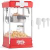 imageVEVOR Popcorn Maker 480W Popcorn Popper Machine 4 Oz Kettle Makes 15 Gallon per Batch Tabletop Popcorn Maker Includes 3 Scoops Movie Theater Style RedRed