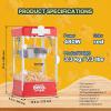 imageVEVOR Popcorn Maker 480W Popcorn Popper Machine 4 Oz Kettle Makes 15 Gallon per Batch Tabletop Popcorn Maker Includes 3 Scoops Movie Theater Style RedRed