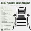 imageVEVOR Porch Rocker HIPS Outdoor Rocking Chair High Back Patio Rocking Chair with Smooth Armrests Supports up to 400 lbs for Garden Balcony Porch Black2PC Rocking Chair
