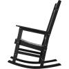 imageVEVOR Porch Rocker HIPS Outdoor Rocking Chair High Back Patio Rocking Chair with Smooth Armrests Supports up to 400 lbs for Garden Balcony Porch Black1PC Rocking Chair