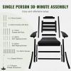 imageVEVOR Porch Rocker HIPS Outdoor Rocking Chair High Back Patio Rocking Chair with Smooth Armrests Supports up to 400 lbs for Garden Balcony Porch Black1PC Rocking Chair