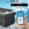 imageVEVOR Portable Car Refrigerator 12 Volt Car Refrigerator Fridge 58 L  615 QT Dual Zone Portable Freezer 468 Adjustable Temperature Compressor Cooler for Home Outdoor Camping RV Car120QT Dual Zone with Handle
