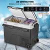 imageVEVOR Portable Car Refrigerator 12 Volt Car Refrigerator Fridge 58 L  615 QT Dual Zone Portable Freezer 468 Adjustable Temperature Compressor Cooler for Home Outdoor Camping RV Car615QT Dual Zone with Handle