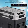 imageVEVOR Portable Car Refrigerator 12 Volt Car Refrigerator Fridge 58 L  615 QT Dual Zone Portable Freezer 468 Adjustable Temperature Compressor Cooler for Home Outdoor Camping RV Car528QT Dual Zone with Handle