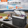 imageVEVOR Portable Car Refrigerator 12 Volt Car Refrigerator Fridge 58 L  615 QT Dual Zone Portable Freezer 468 Adjustable Temperature Compressor Cooler for Home Outdoor Camping RV Car615QT Dual Zone with Handle