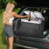 imageVEVOR Portable Car Refrigerator 12 Volt Car Refrigerator Fridge 58 L  615 QT Dual Zone Portable Freezer 468 Adjustable Temperature Compressor Cooler for Home Outdoor Camping RV Car615QT Dual Zone with Handle