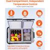 imageVEVOR Portable Car Refrigerator 12 Volt Car Refrigerator Fridge 58 L  615 QT Dual Zone Portable Freezer 468 Adjustable Temperature Compressor Cooler for Home Outdoor Camping RV Car423QT Dual Zone with Handle